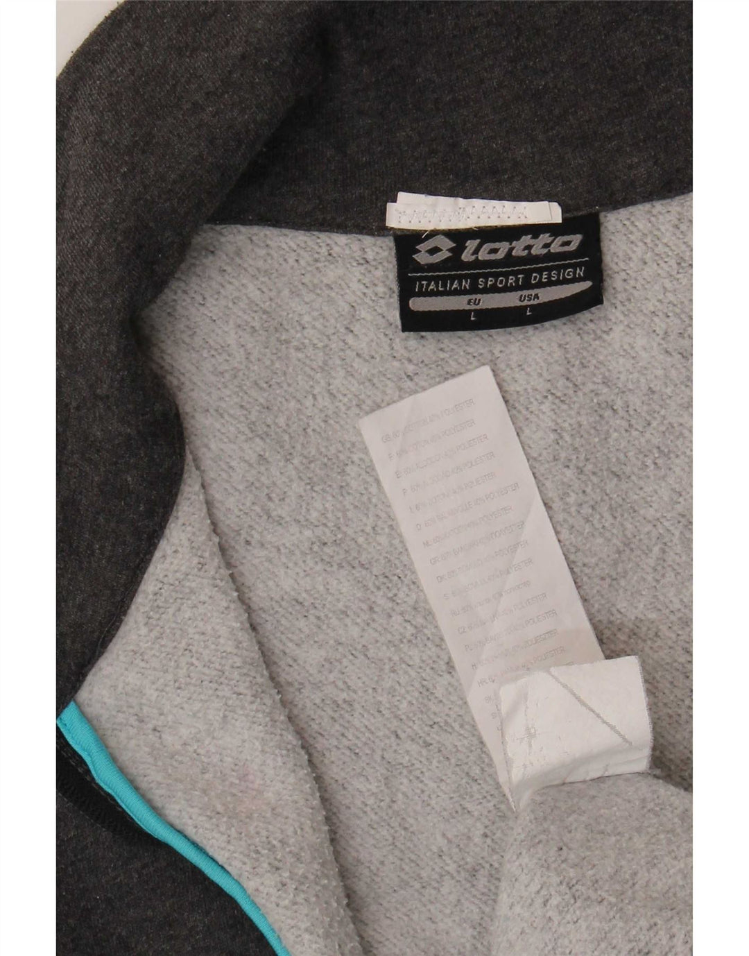 Lotto - Chaqueta de chándal para mujer, talla 40, talla grande, algodón gris
