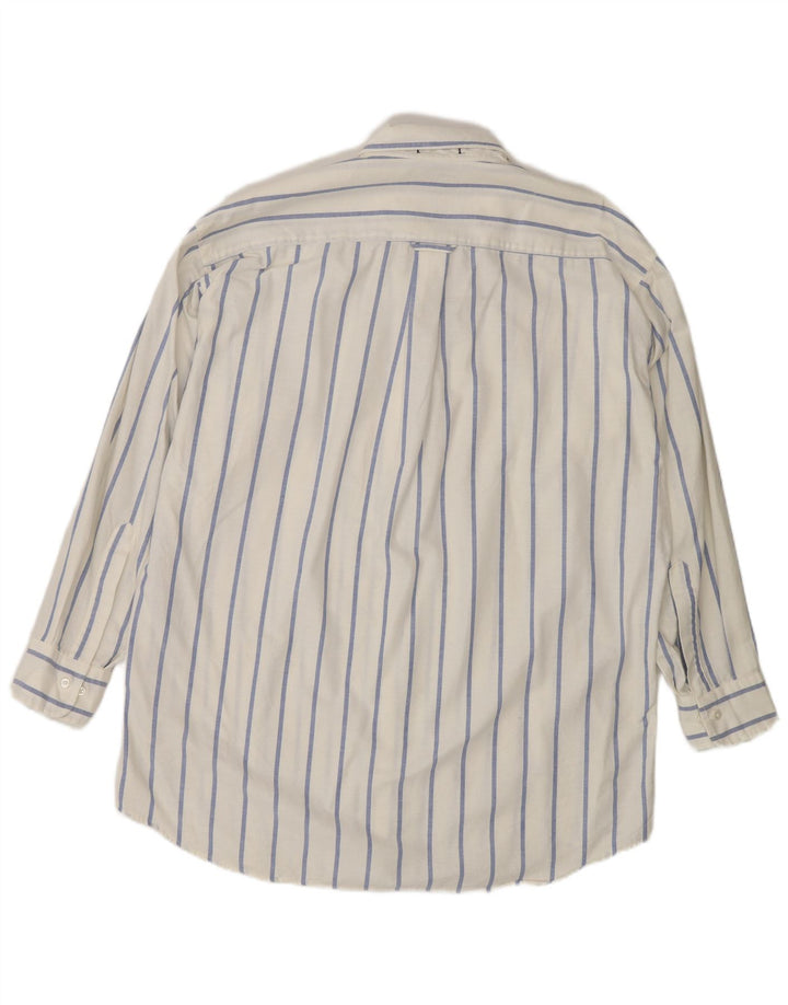 Chaps Camisa para hombre talla 16 1/2 grande algodón a rayas blancas