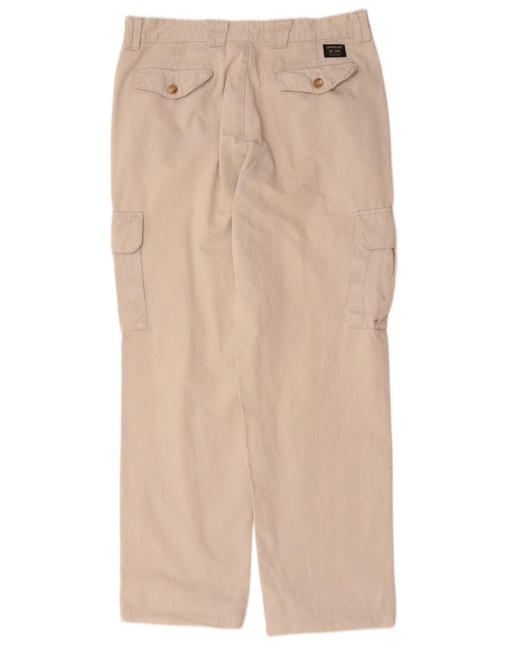 Pantalones cargo rectos Lee para hombre W34 L32 Algodón beige