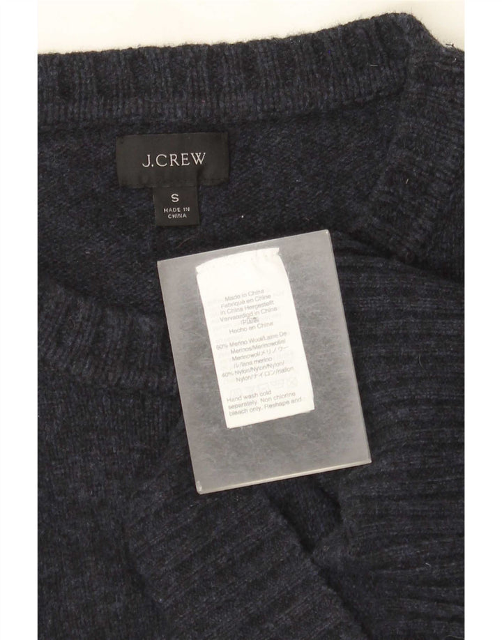 J. Crew Suéter tipo jersey con cuello de ajuste regular para hombre pequeño azul marino moteado