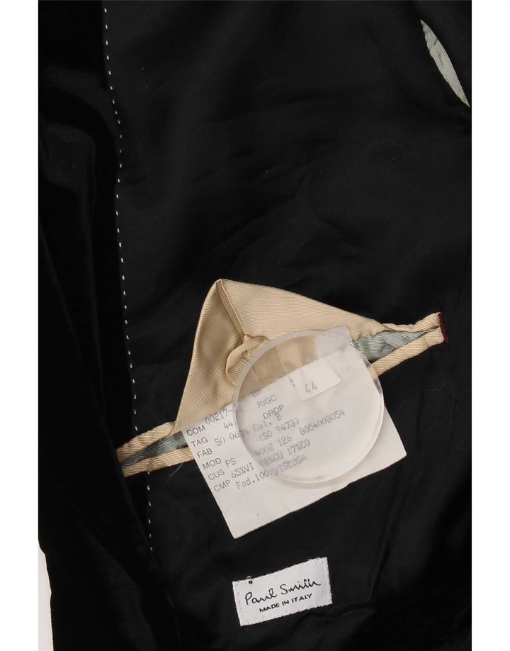 Paul Smith Chaqueta Blazer de Terciopelo con 2 Botones para Hombre UK 44 2XL Viscosa Negra