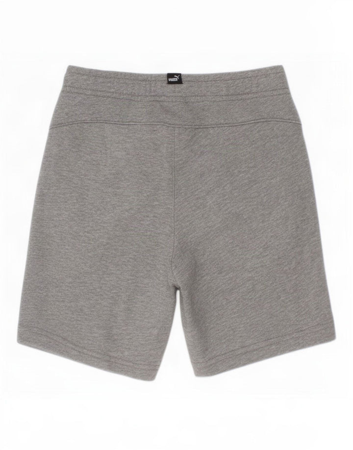 Puma Pantalones cortos deportivos para niños 7-8 años Gris Algodón