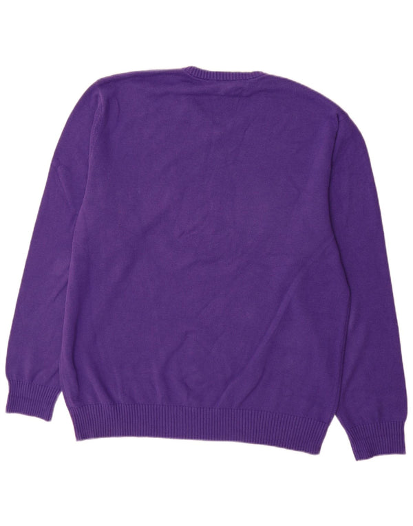 Crew Clothing - Jersey con cuello en V para hombre, talla XL, algodón morado
