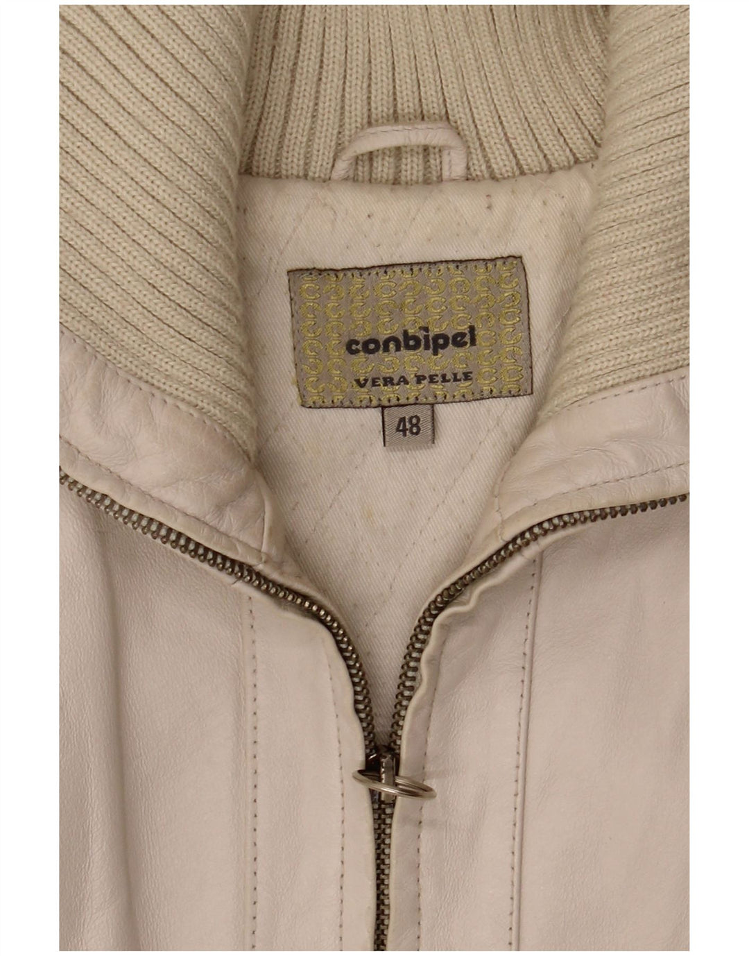 Chaqueta De Cuero Mujer Conbipel IT 48 XL Cuero Blanco