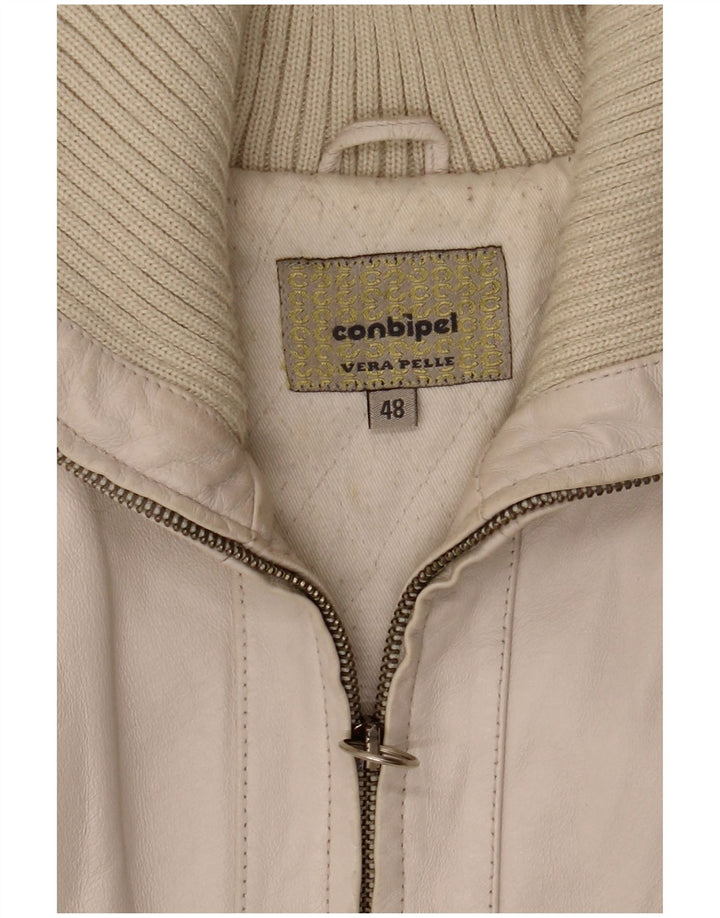 Chaqueta De Cuero Mujer Conbipel IT 48 XL Cuero Blanco