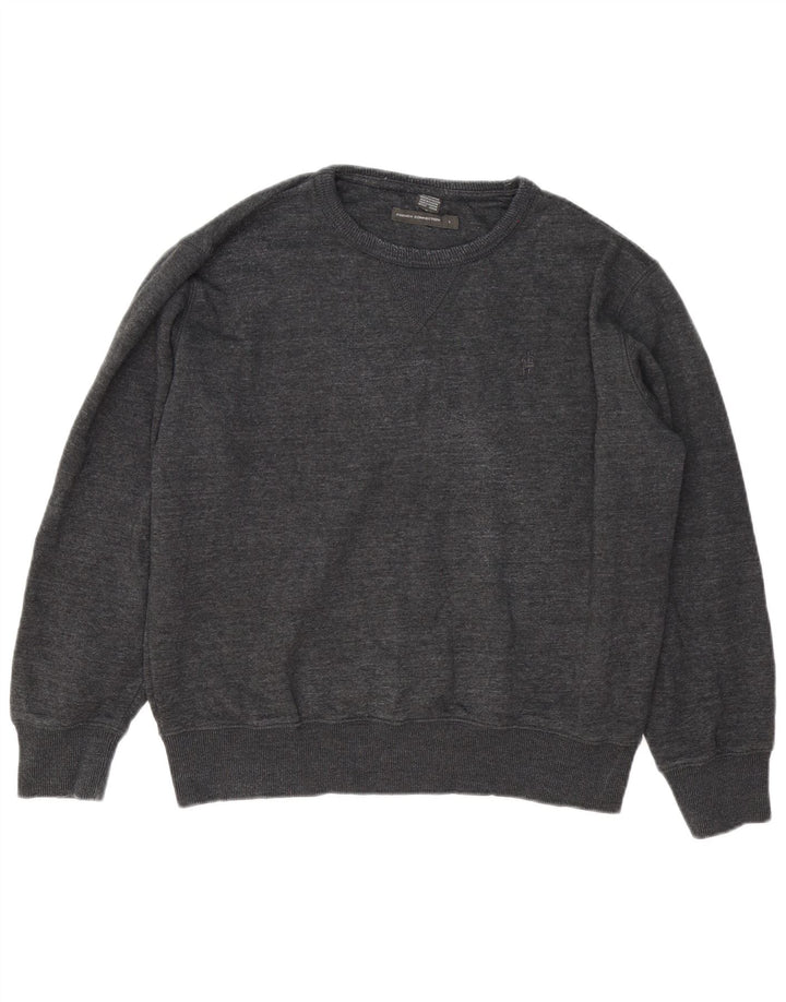 French Connection Sudadera tipo jersey para hombre de algodón gris grande