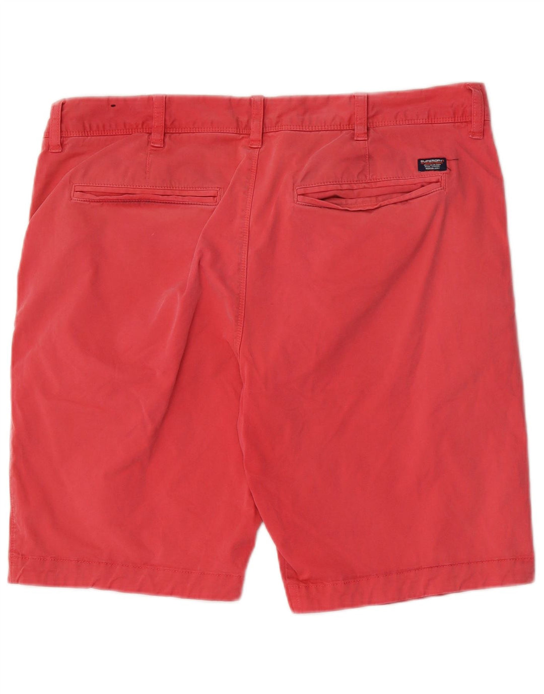 Superdry Pantalones cortos chinos para hombre W36 Large Pink Cotton