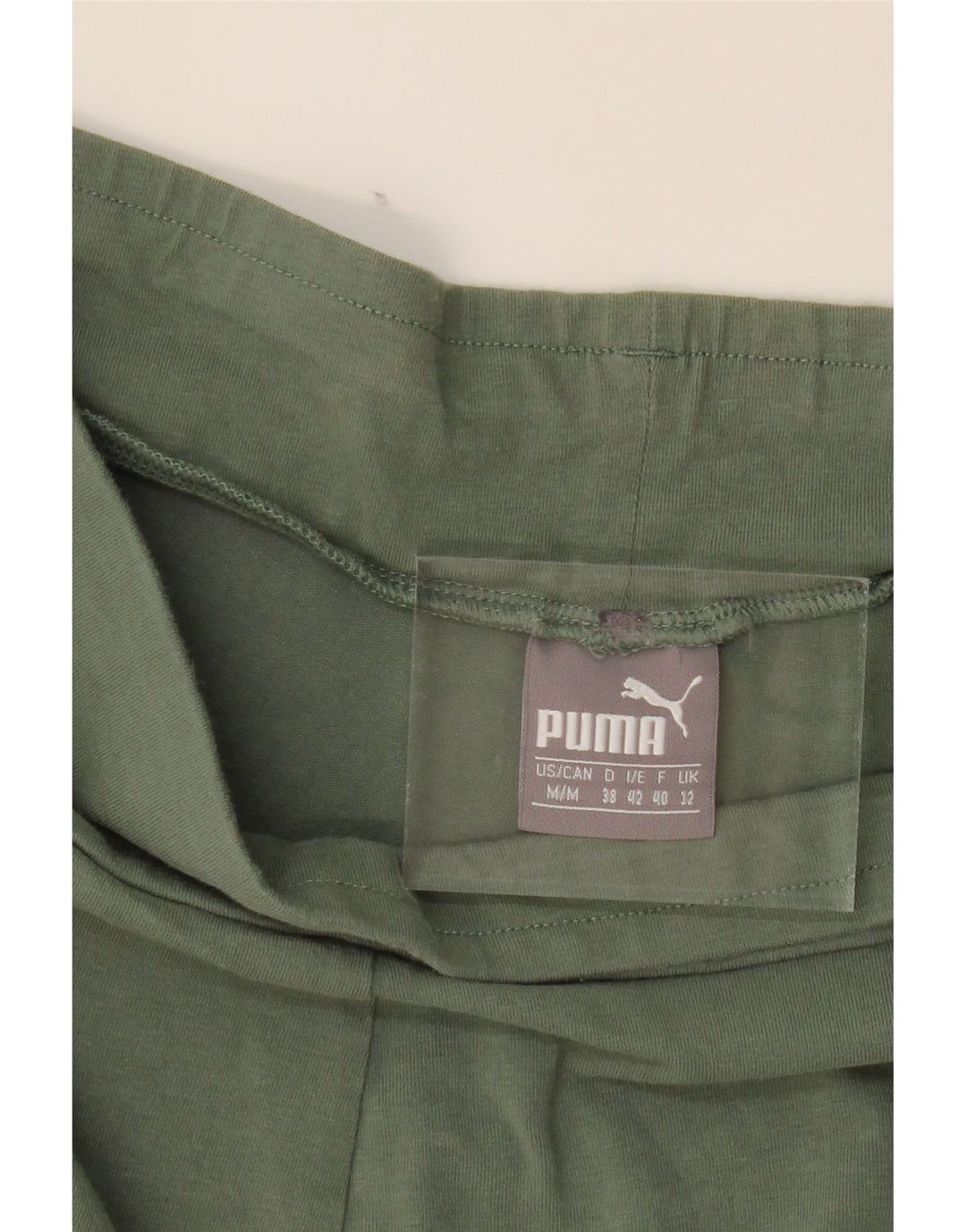 PUMA Womens Graphic Leggings UK 12 Medium Khaki Vintage Puma and Second-Hand Puma from Messina Hembry 