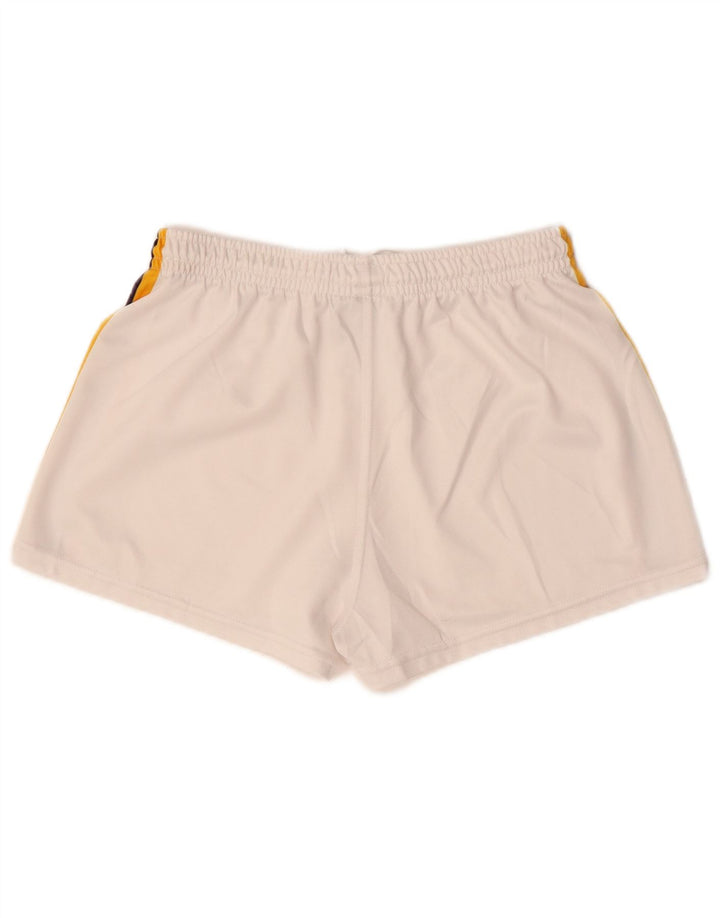 Puma Pantalones cortos deportivos gráficos para mujer UK 40 Grande Blanco Colorblock Poliéster