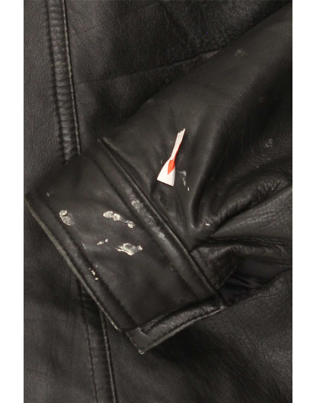 Chaqueta de cuero vintage para hombre IT 48 Medio Negro