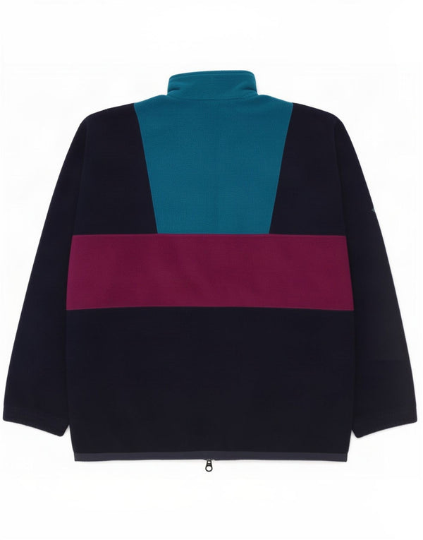 Jersey Brugi de forro polar con cuello y cremallera para hombre XL Bloque de color azul marino