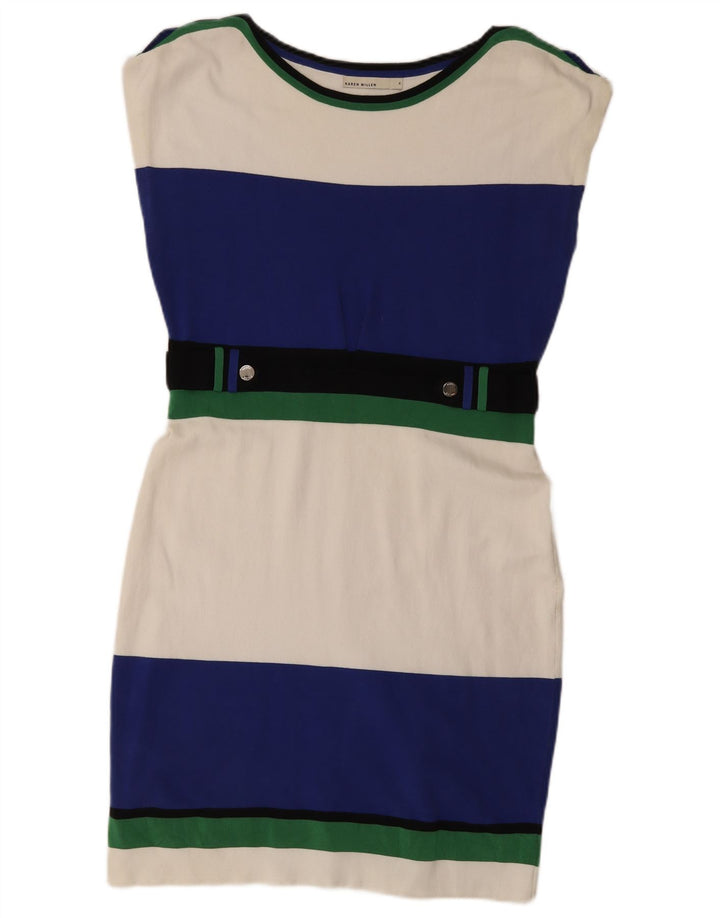 Karen Millen Vestido de tubo de gran tamaño para mujer US 4 Pequeño multicolor a rayas