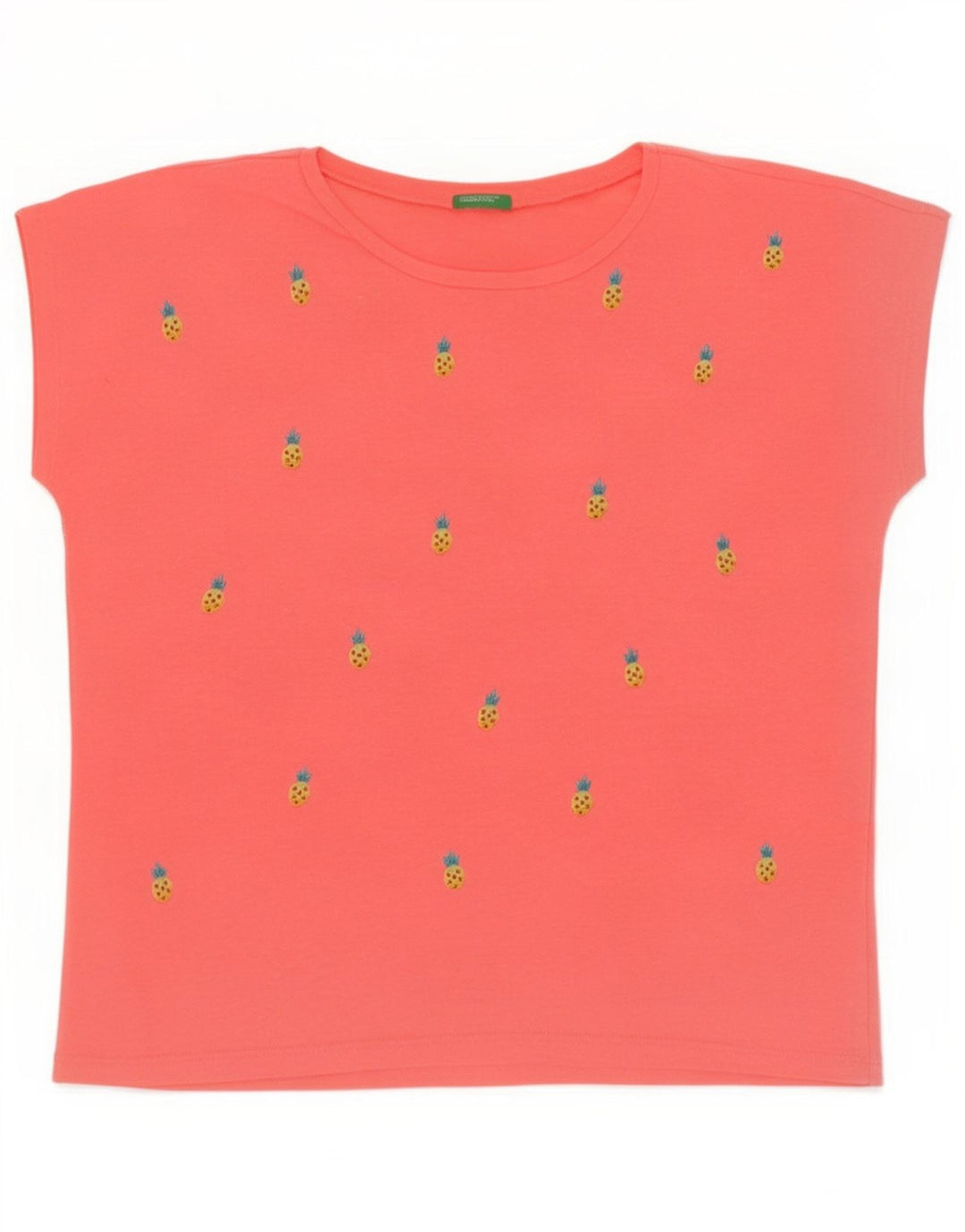 Benetton Camiseta Estampada para Mujer ES 44 Mediano Rosa