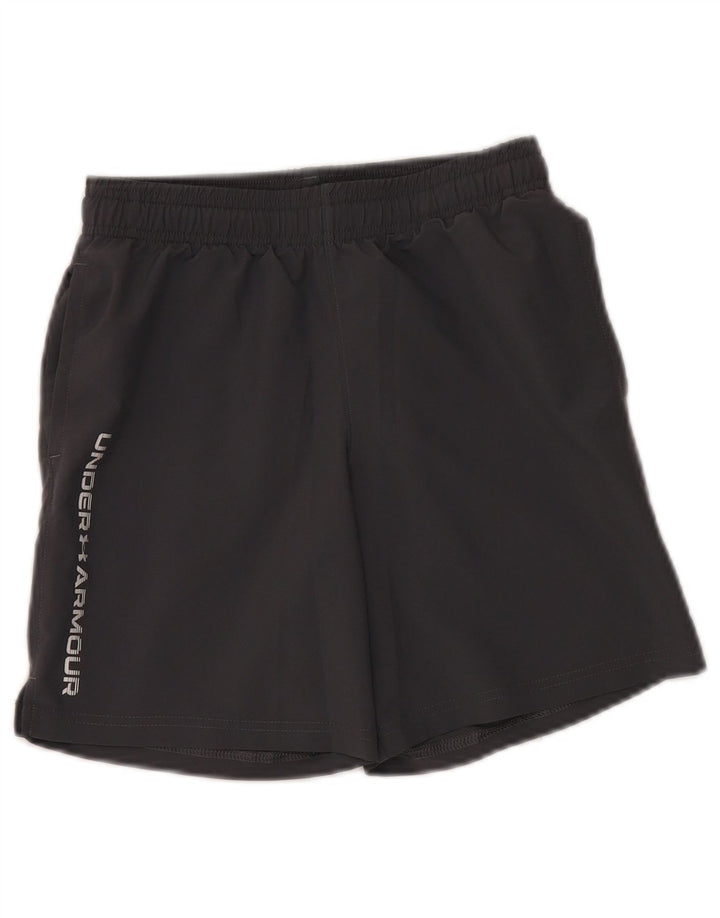 Under Armour Pantalones cortos deportivos con gráficos para niños 9-10 años Poliéster gris medio