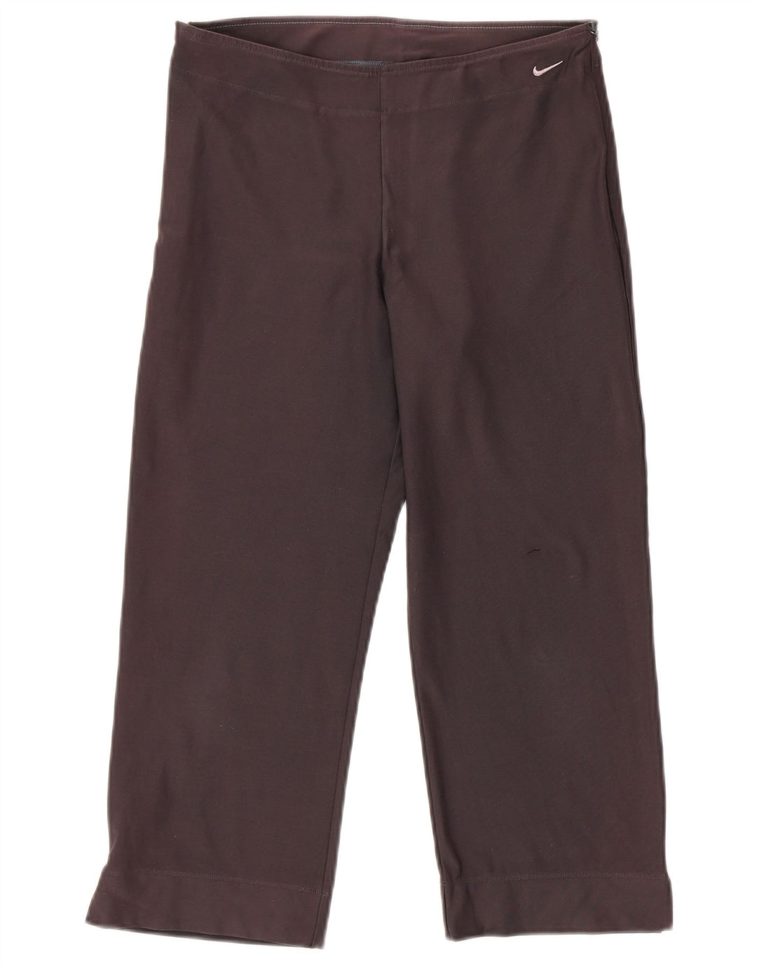 NIKE Mujer Dri Fit Capri Chándal Pantalones UK 12/14 Grande Gris Algodón