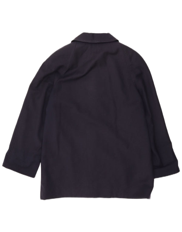 Vintage mujer abrigo Reino Unido 18 XL azul marino