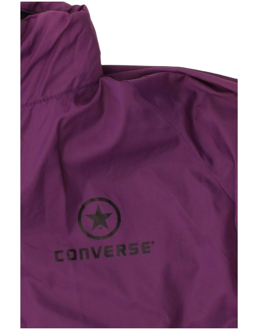 CONVERSE Womens Reversible Jacket UK 14 Medium Black Geometric