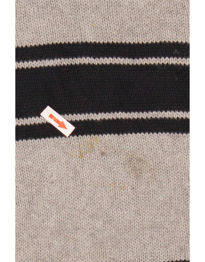 Chaps Hombre Cuello Redondo Jersey Jersey XL Gris Rayas Algodón