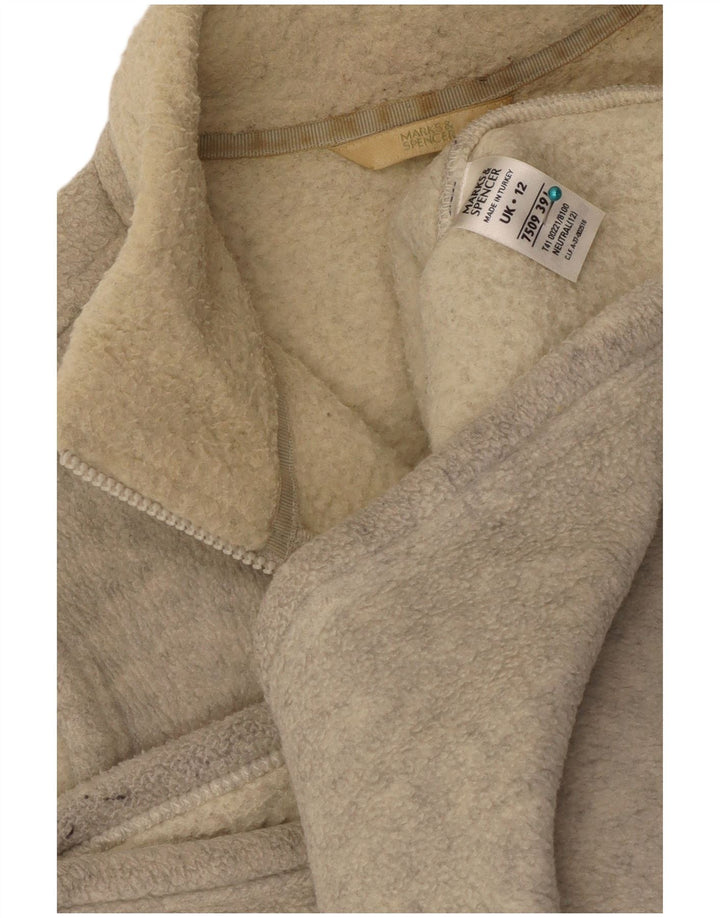 Marks & Spencer Chaqueta polar para mujer UK 12 Poliéster beige medio