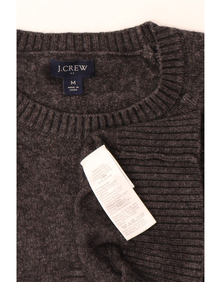J. CREW Jersey de cuello redondo para hombre de poliamida moteada gris medio