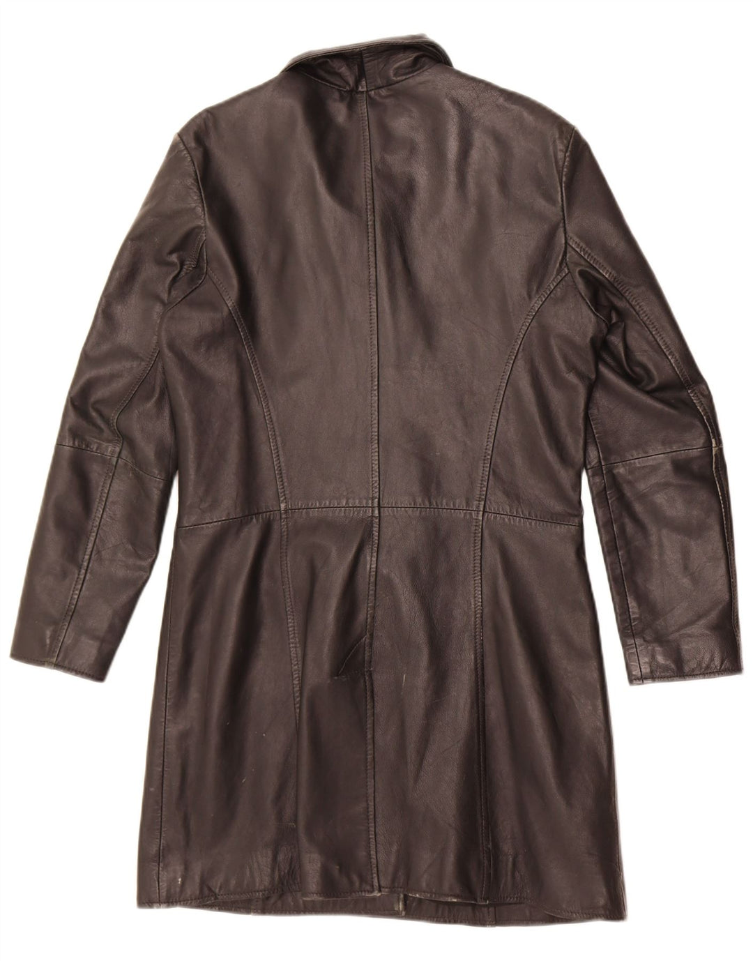 Gipsy Abrigo de cuero para mujer UK 42 Marrón medio