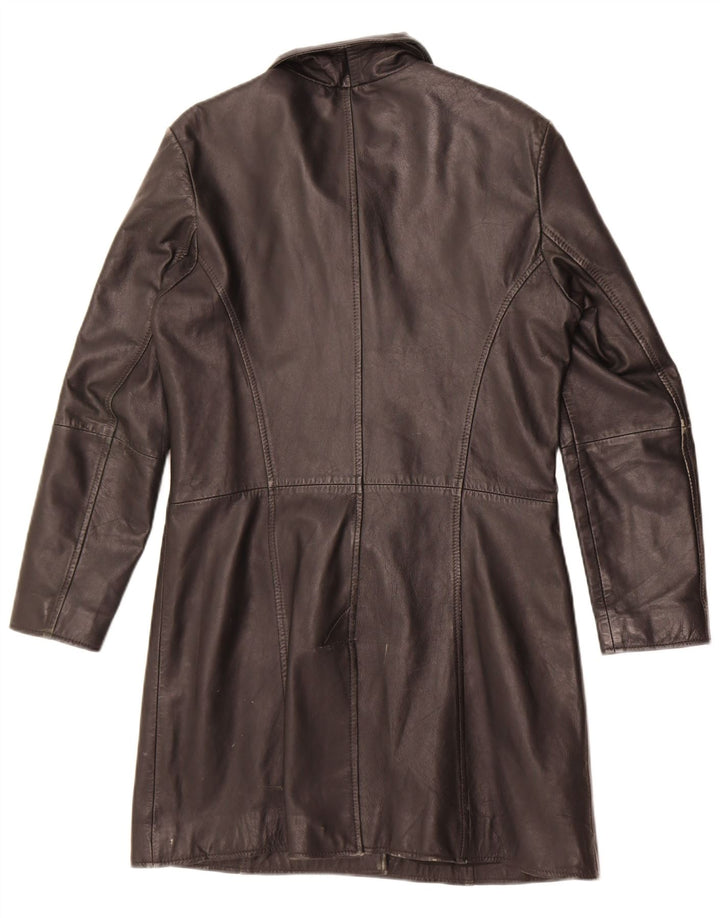 Gipsy Abrigo de cuero para mujer UK 42 Marrón medio