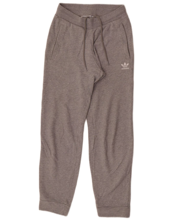 Adidas Mujer Chándal Pantalones Joggers UK 4 XS Gris Algodón