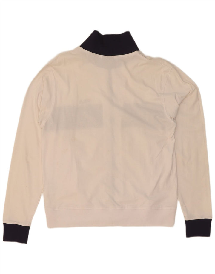 Fila - Chaqueta de chándal para hombre, talla pequeña, algodón blanco con bloques de color