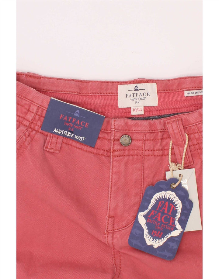 Pantalones cortos tipo cargo para niños Fat Face 10-11 años W25 Algodón rosa