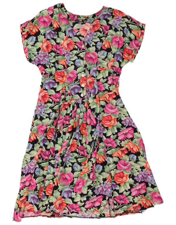 Mona Lisa Vestido acampanado para mujer UK 46 Grande Multicolor Floral