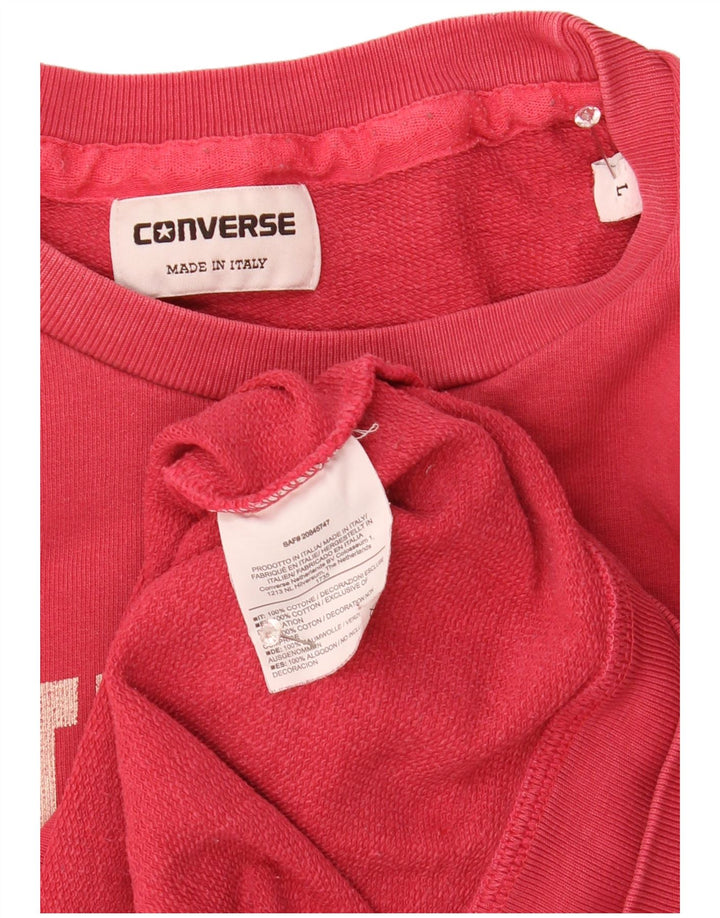 Converse Hombre Graphic Sudadera Jumper Grande Rosa Algodón