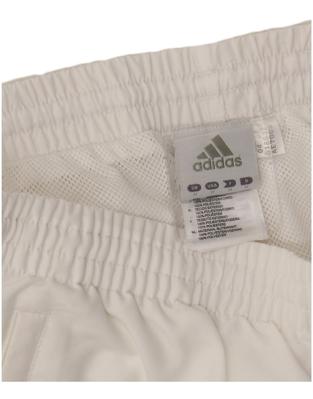 Adidas Hombre Capri Pantalones De Chándal Mediano Blanco Colorblock Poliéster