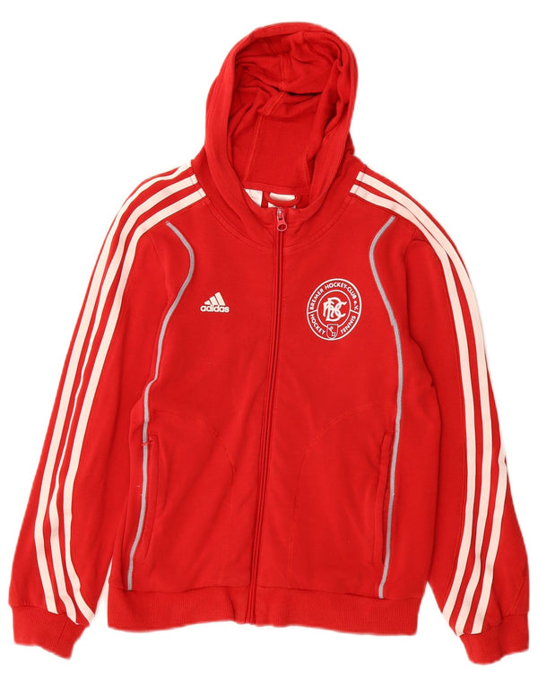 Adidas Sudadera con capucha y cremallera gráfica para niños 9-10 años Algodón rojo