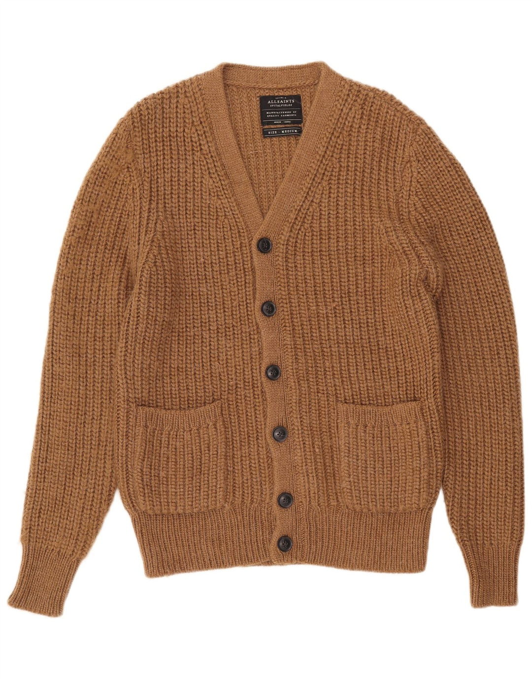 Suéter tipo cárdigan para hombre All Saints Acrílico marrón medio