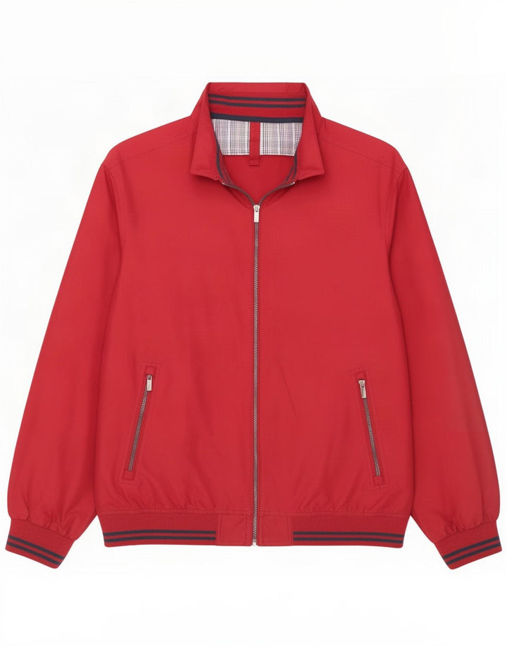 James Pringle Chaqueta bomber para hombre UK 40 Grande Poliéster rojo