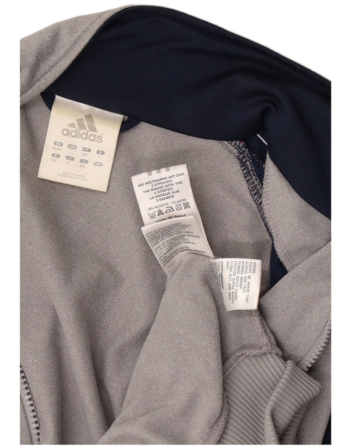 Adidas - Chaqueta de chándal para hombre, talla 42/44, poliéster color gris grande