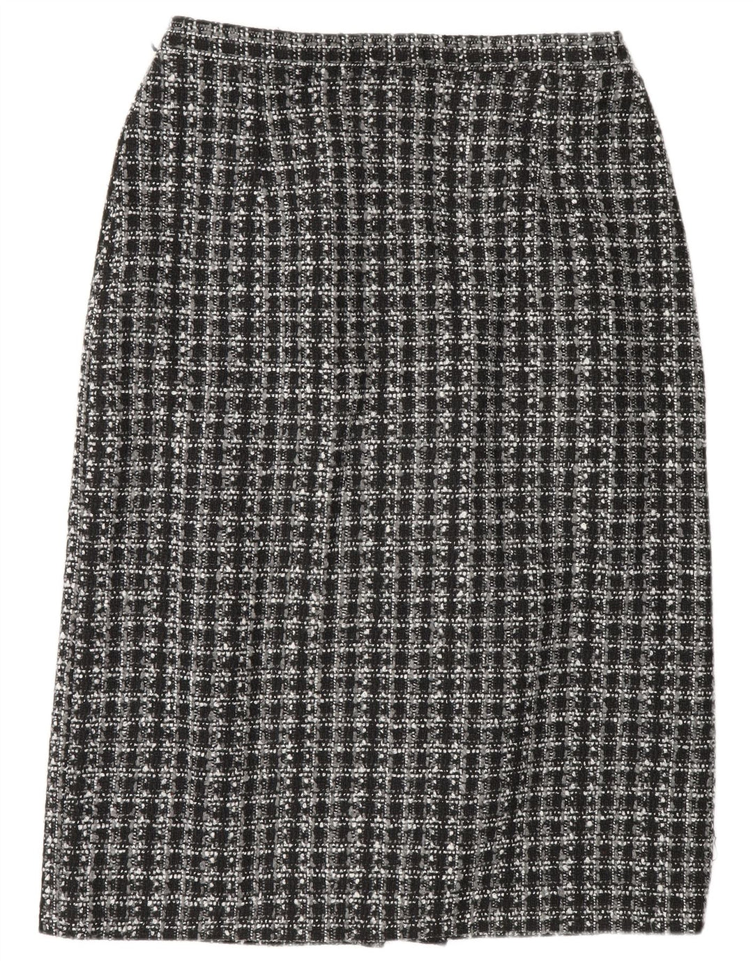 Klasse Falda lápiz para mujer UK 40 Grande W32 Poliéster a cuadros negros