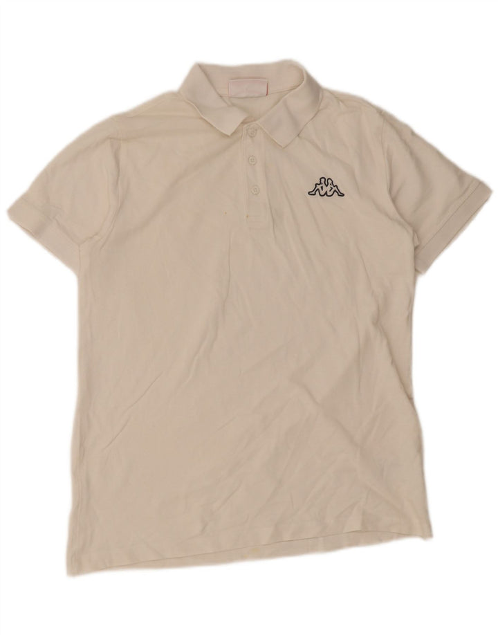 Polo Kappa Hombre Algodón Blanco Mediano