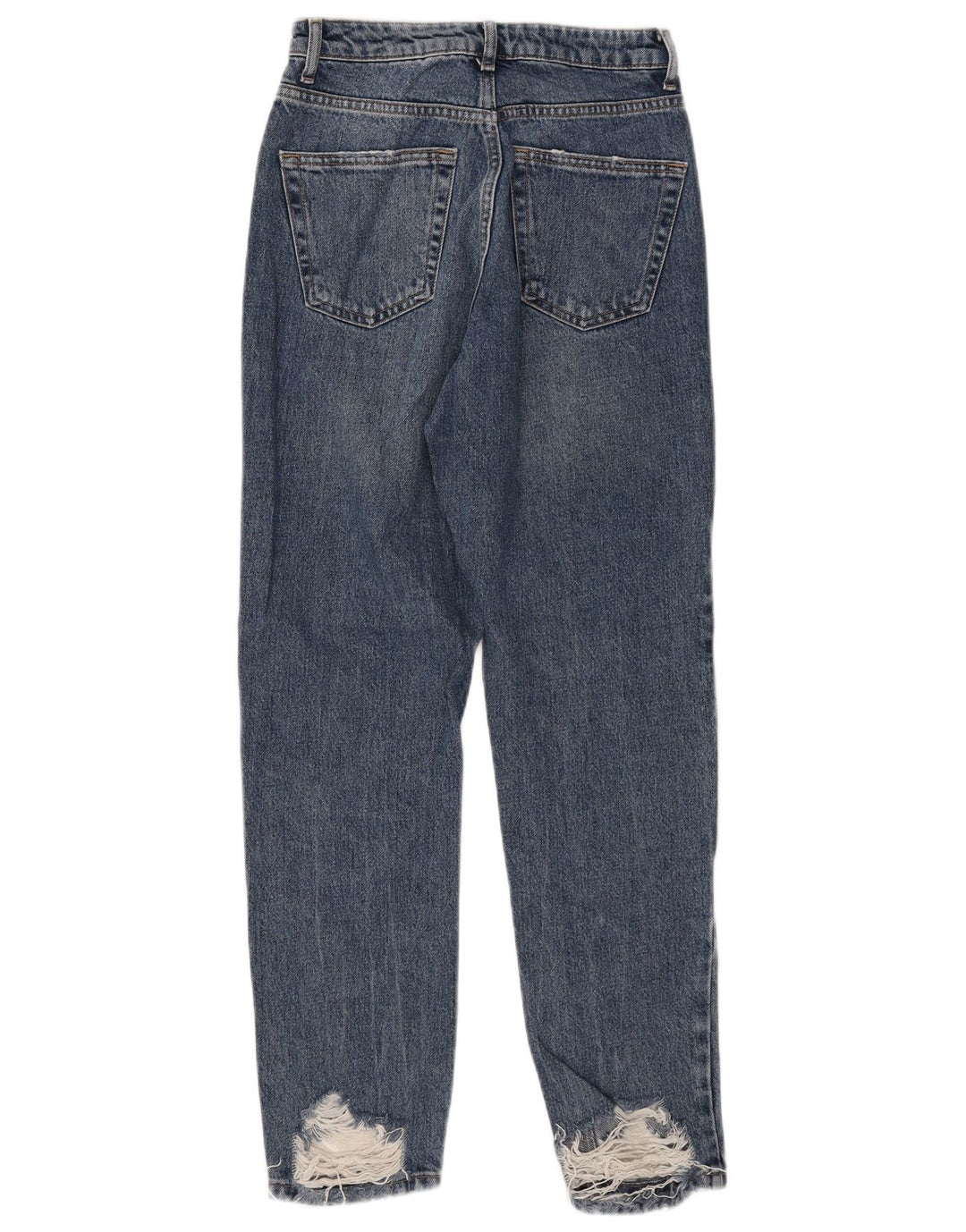 Vaqueros rectos desgastados Mom para mujer de Topshop W26 L28 Algodón azul