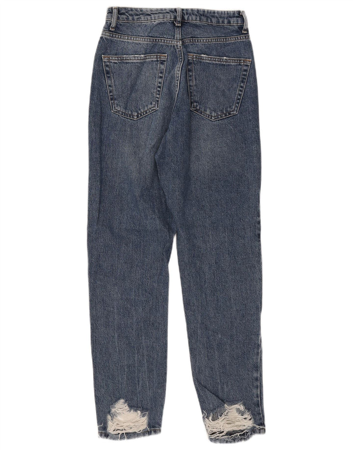 Vaqueros rectos desgastados Mom para mujer de Topshop W26 L28 Algodón azul