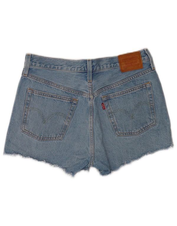 Levi's Mujer 501 Shorts De Mezclilla Desgastados W28 Algodón Azul Medio