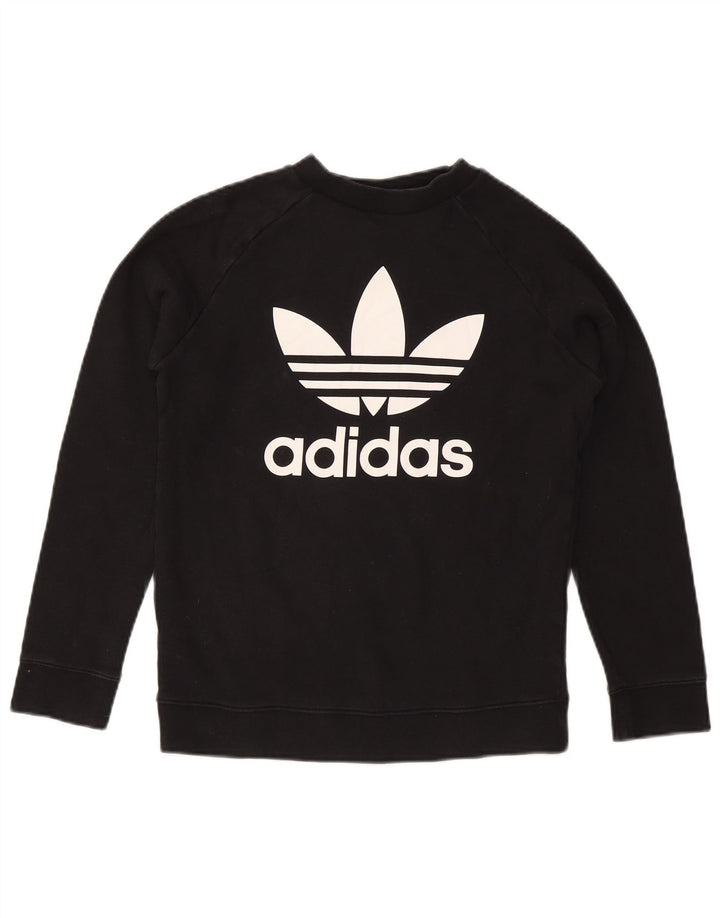 Adidas - Sudadera gráfica para mujer, talla 40, talla M, color negro