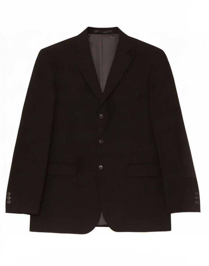 Marks & Spencer Chaqueta tipo blazer larga de 3 botones para hombre UK 40 Medium Black