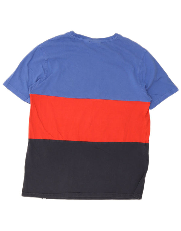 Ellesse Camiseta gráfica para hombre, camiseta pequeña de algodón con bloques de color multicolor