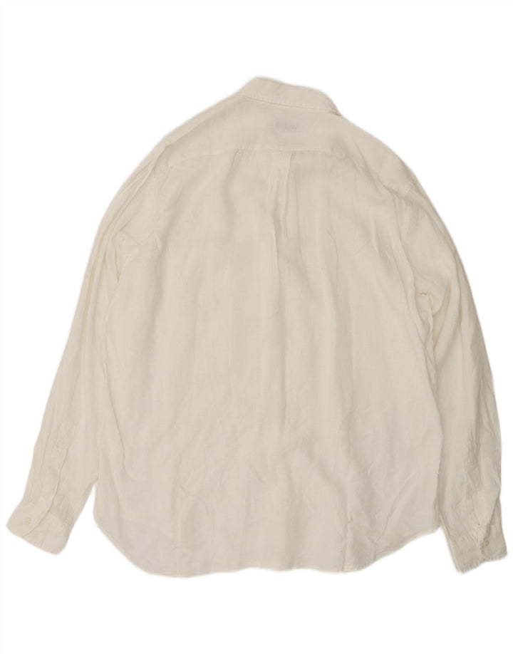 Alberto Aspesi Camisa Hombre Talla 42 16 1/2 Grande Blanco