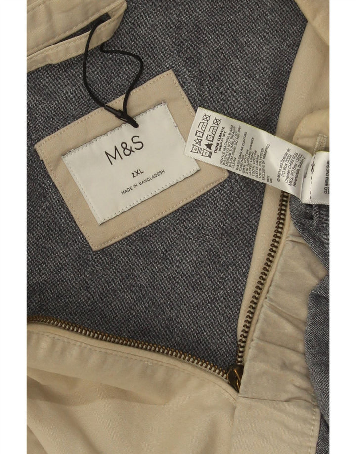 Marks & Spencer Chaqueta Bomber para Hombre UK 44 2XL Algodón Beige