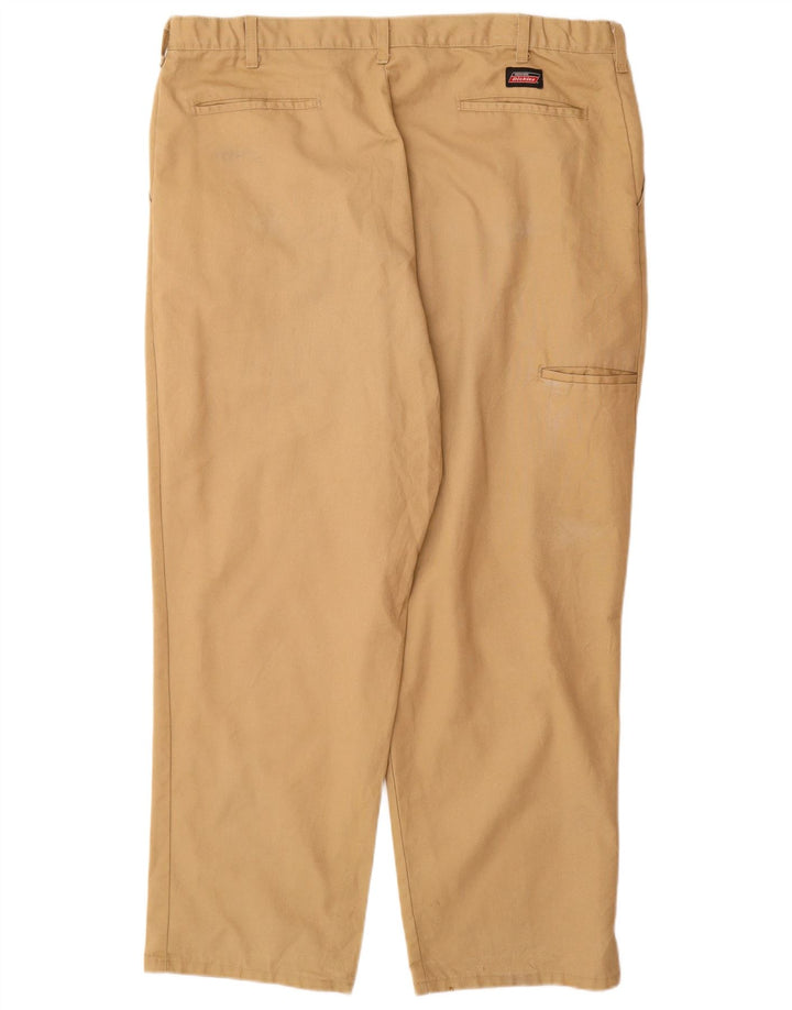 Dickies Pantalón cargo con pinzas para hombre W40 L30 Poliéster beige