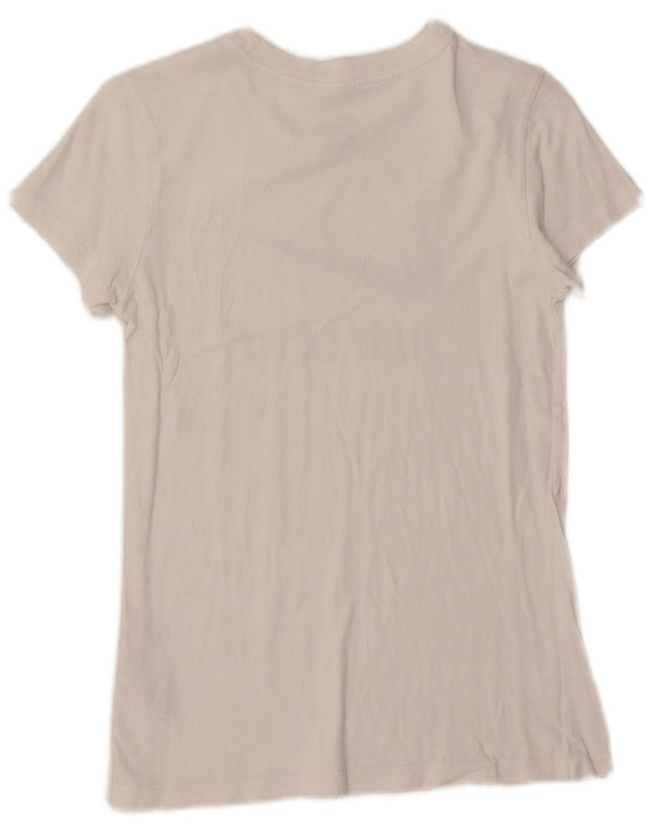 Nike Camiseta gráfica para mujer Top UK 10 Small White Cotton