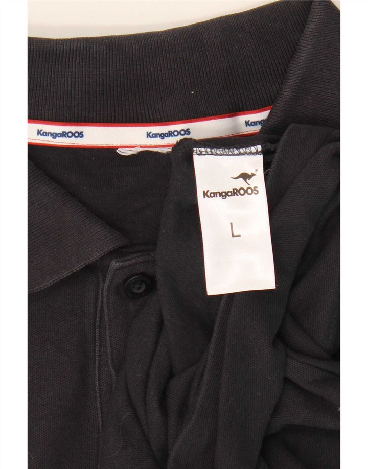 Kangaroos Polo para hombre grande azul marino algodón