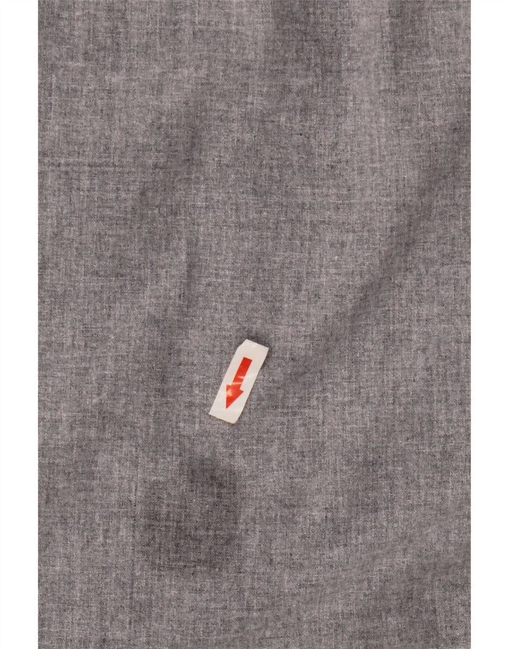 Camisa Benetton Hombre Grande Gris Algodón
